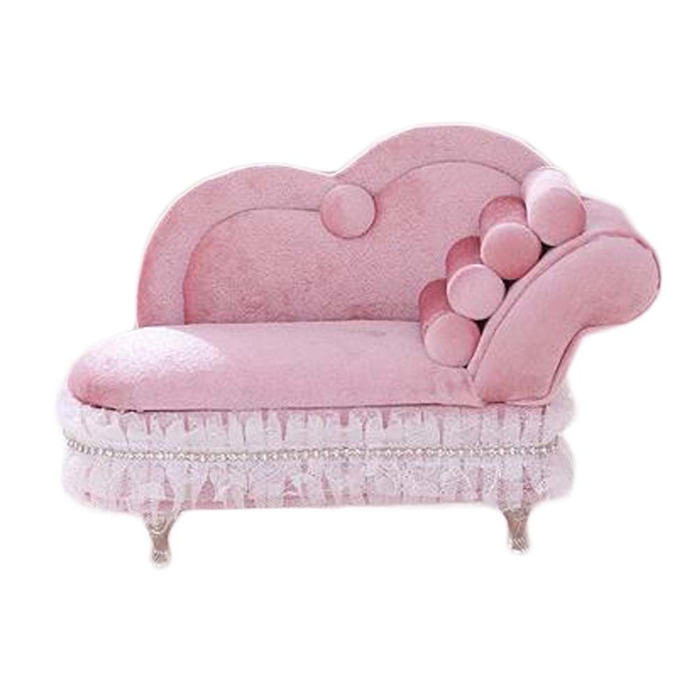 Pink Velvet Mini Jewelry Box Storage Organizer Lace Princess Chaise Longue Furniture Shape Jewelry Holder