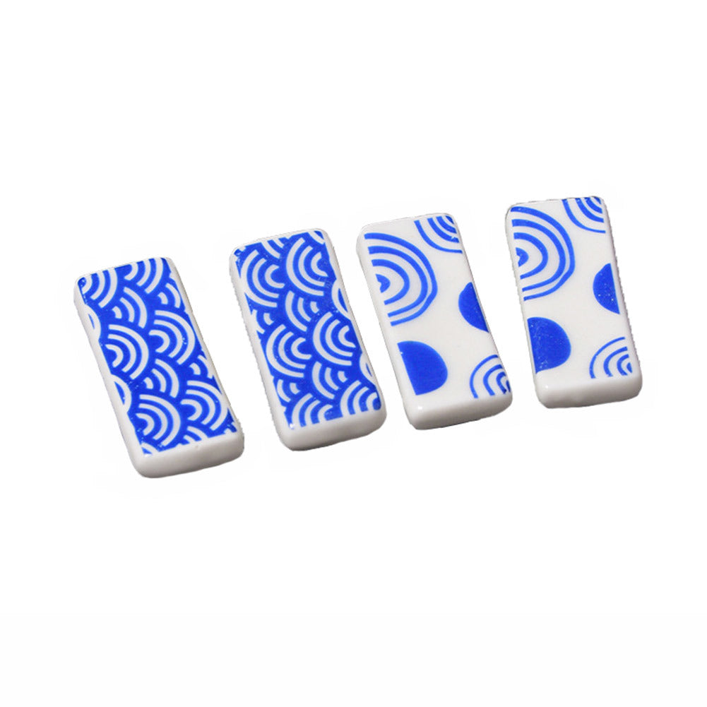 Japanese Style Ceramics Chopstick Rest Sushi Chopstick Holder Decorative Tableware Stand, 8pcs