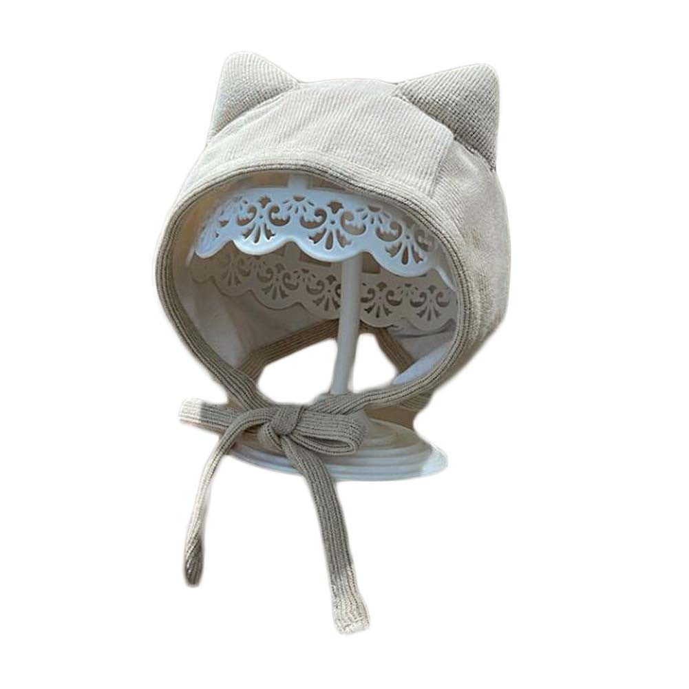 Beige Baby Autumn Winter Hat Cute Car Ear Beanie Hat Cotton Ear Protection Toddler Hat for Boys Girls,2-15 Months