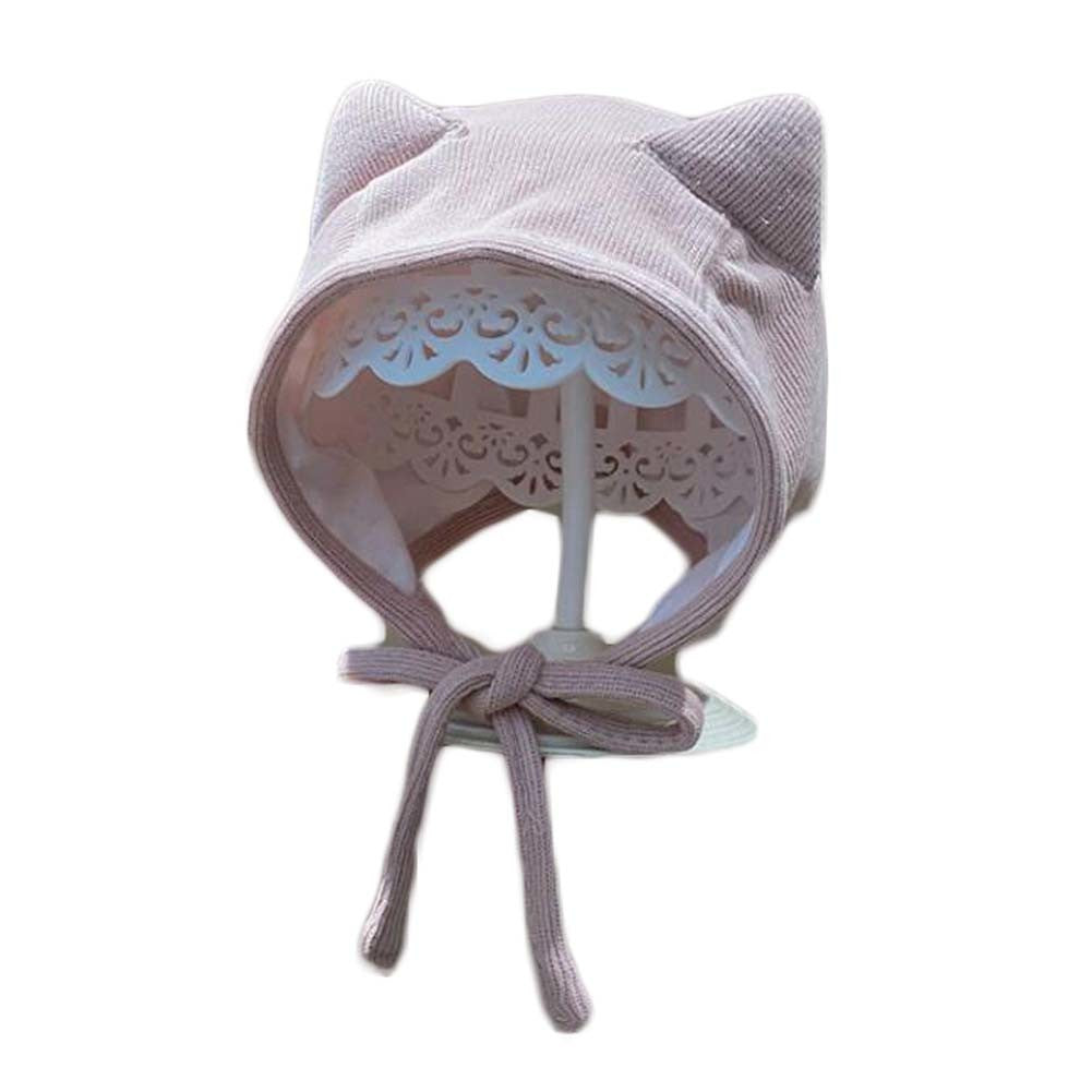 Pink Baby Autumn Winter Hat Cute Car Ear Beanie Hat Cotton Ear Protection Toddler Hat for Boys Girls,2-15 Months