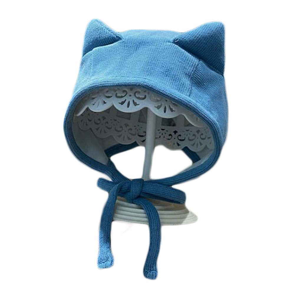 Blue Baby Autumn Winter Hat Cute Car Ear Beanie Hat Cotton Ear Protection Toddler Hat for Boys Girls,2-15 Months