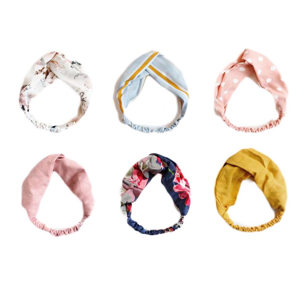 6 Pcs Random Color Children's Hair Bands Princess Little Girl Headband Baby Cute Hairbands Cloth Girls Hair Accessories