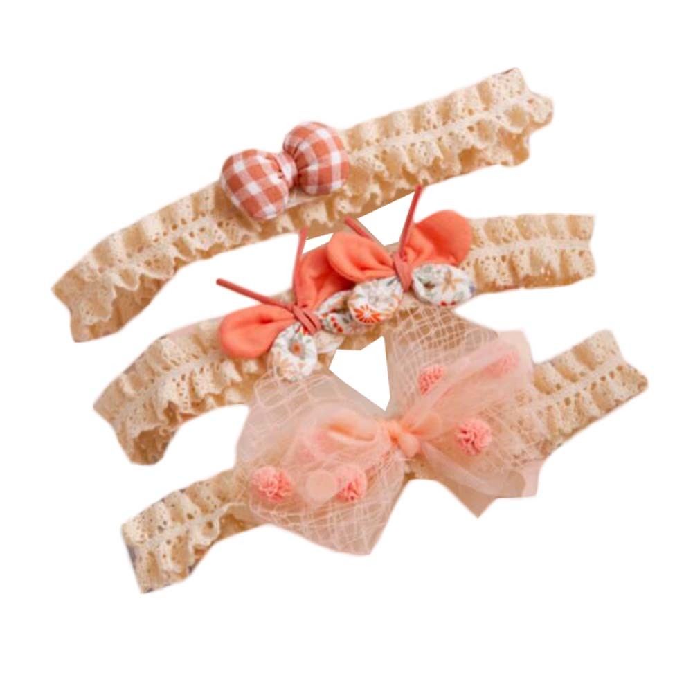 3 Pcs Baby Hair Bands Pink Bowknot Cute Princess Headdress Girls Butterfly Hair Accessories