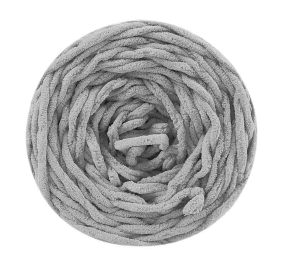 Set of 3 Milk Cotton Yarns Hand-woven Scarf Warm Soft Yarns, Gray