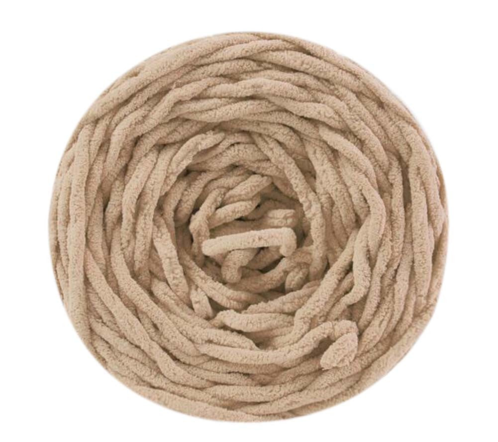 Set of 3 Milk Cotton Yarns Hand-woven Scarf Warm Soft Yarns, Camel