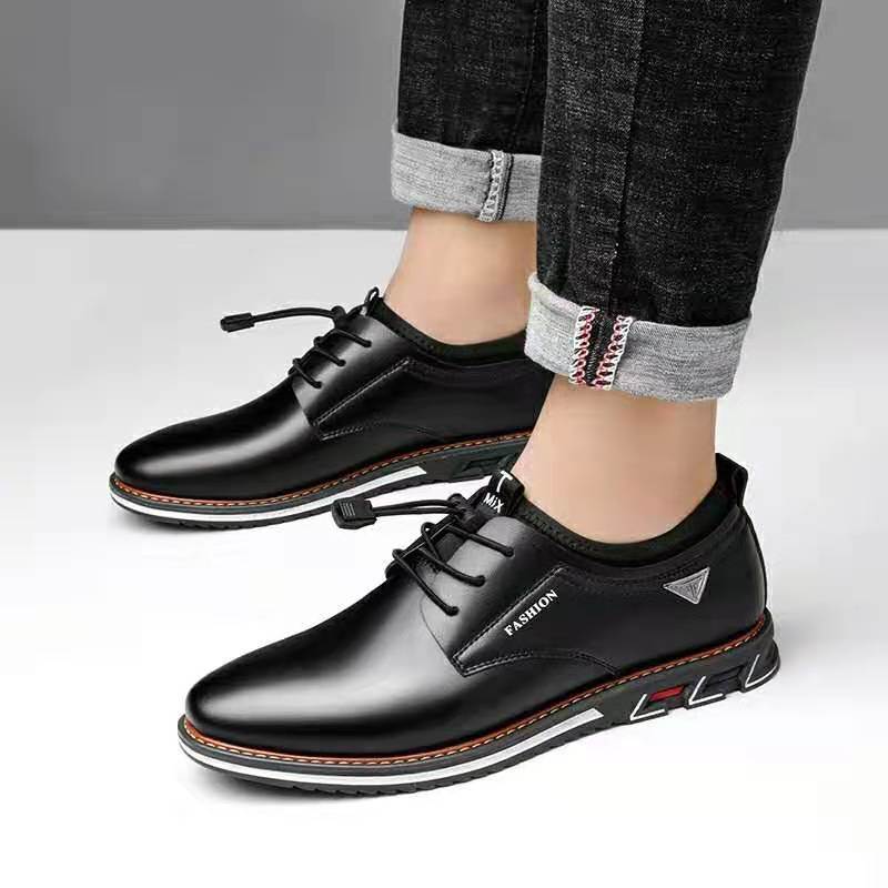 2022British Casual Single Shoes Leather Shoes Formal Shoes New Men Shoes Leather Cowhide Leather Shoes Men Comfortable Low-top