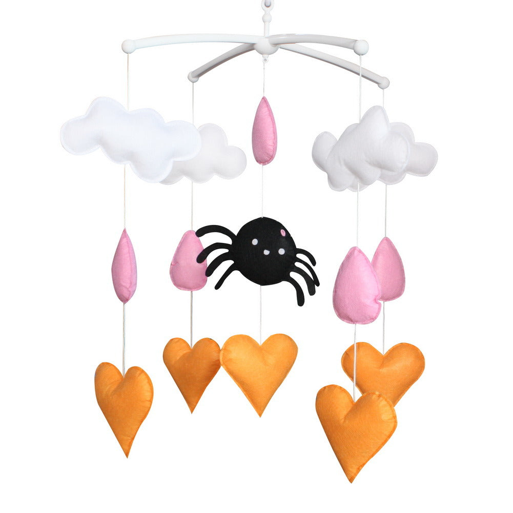 Hanging Baby Toys, Colorful Decor, Crib Mobile [Rainy Day, Spider]