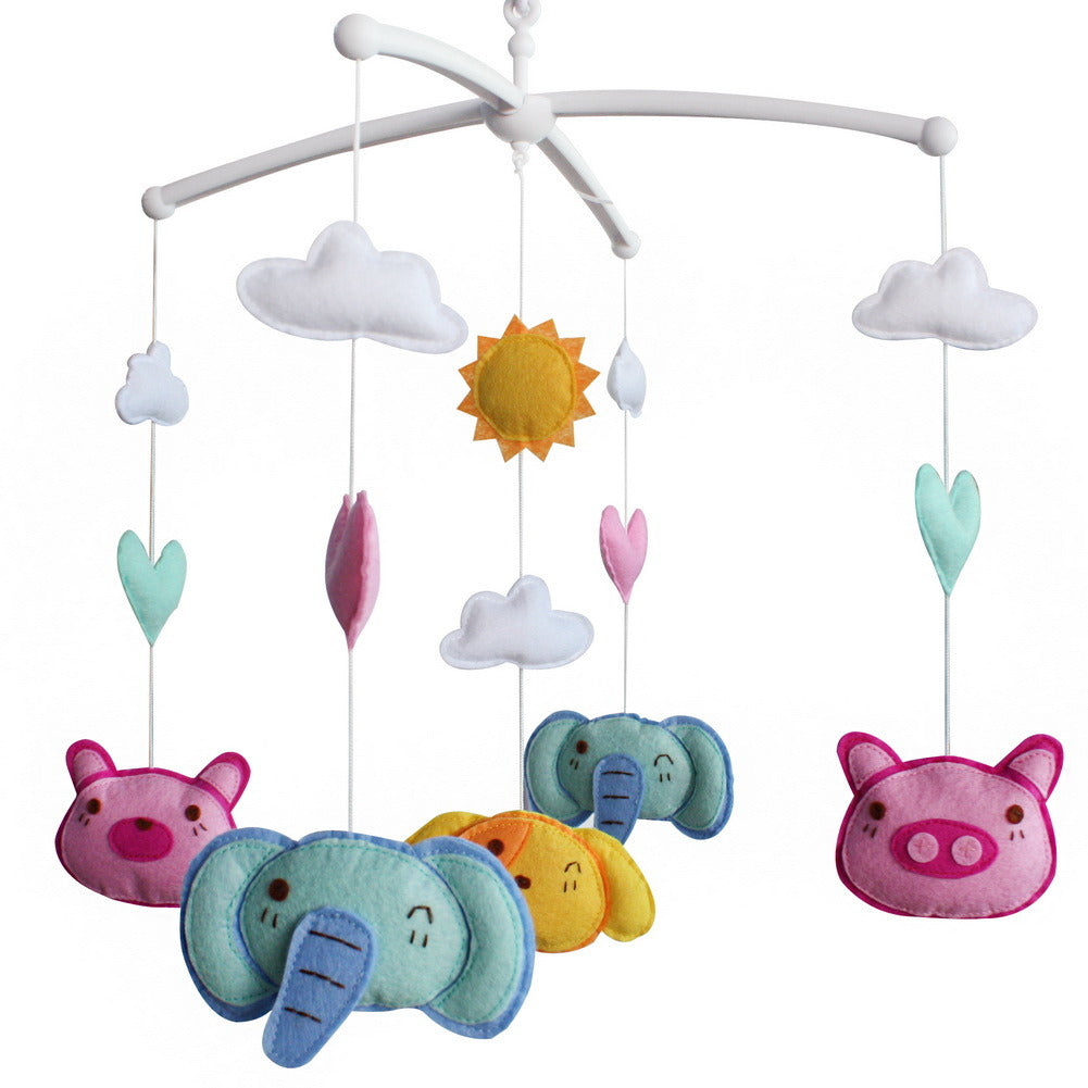 Baby Crib Mobile with Cute Animals, Nursery Mobile, Colorful Nursery Decor