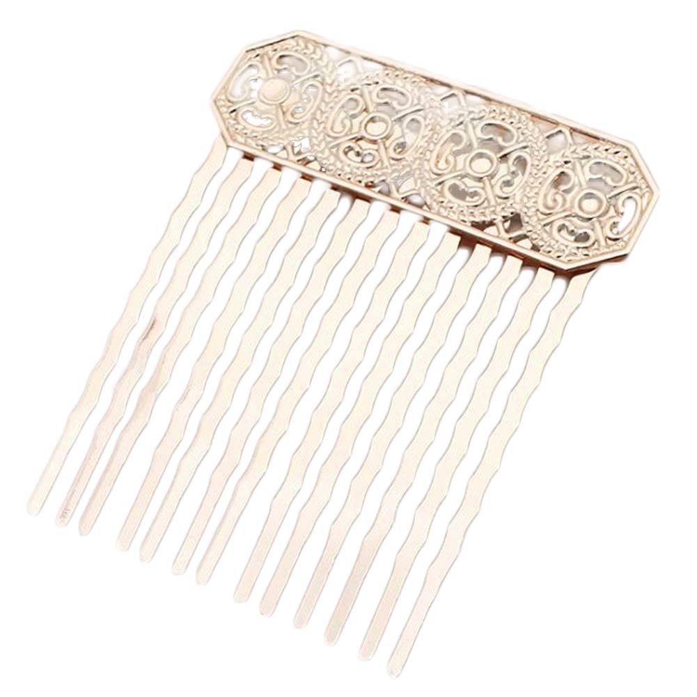 3 Pcs Metal Side Comb Chinese Old Style Hairpin Decorative Hair Combs DIY Bridal Hair Accessories, KC Gold Hair Pin