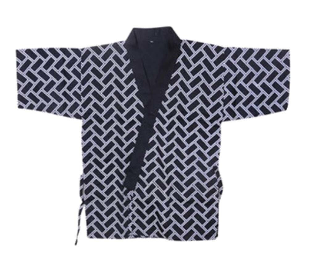 Kimono Sushi Chef Coat Uniform Japanese Restaurant Workwear for Men Women #22