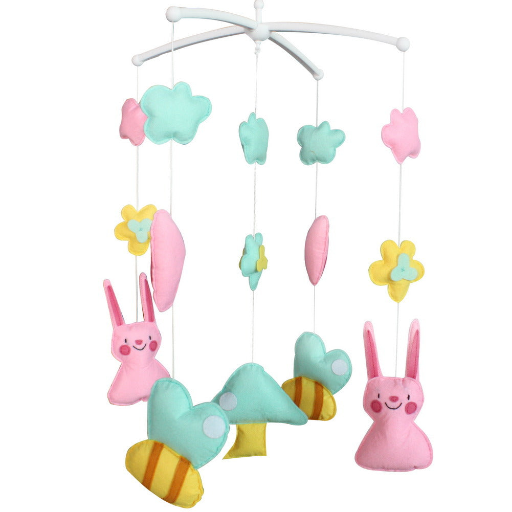 Cute Room Decoration, Adorable Crib Mobile [Pink Rabbit] Baby Girls Gift