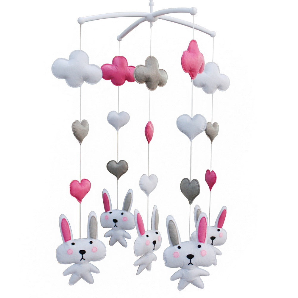 Crib Musical Mobile, Lovely Hanging Toys, Handmade Toy, [Cute Rabbit]