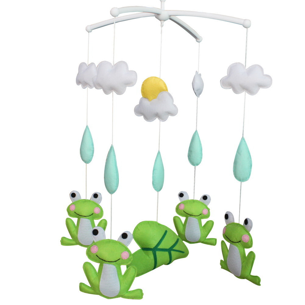 Adorable Gift, Cute Nursery Room Decoration, Frog Crib Mobile
