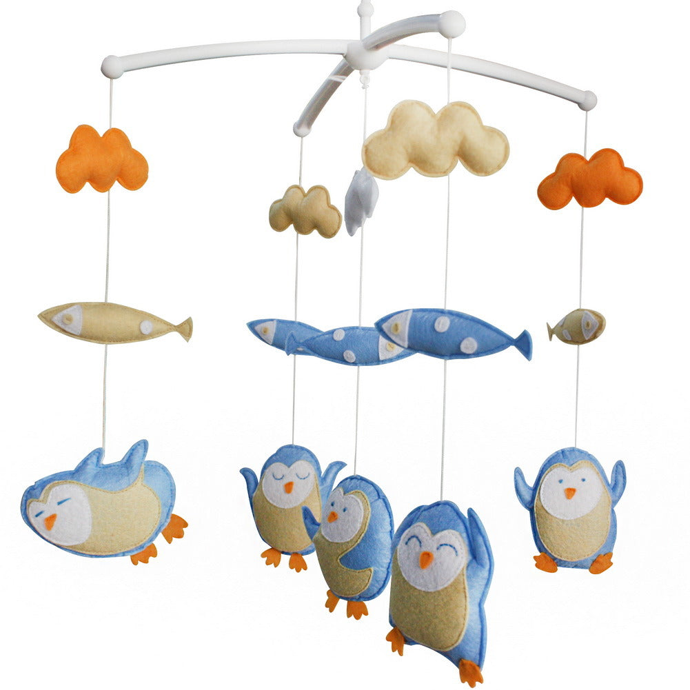 Hanging Crib Toy, Colorful Decor Toy [Happy Penguin] Crib Mobile