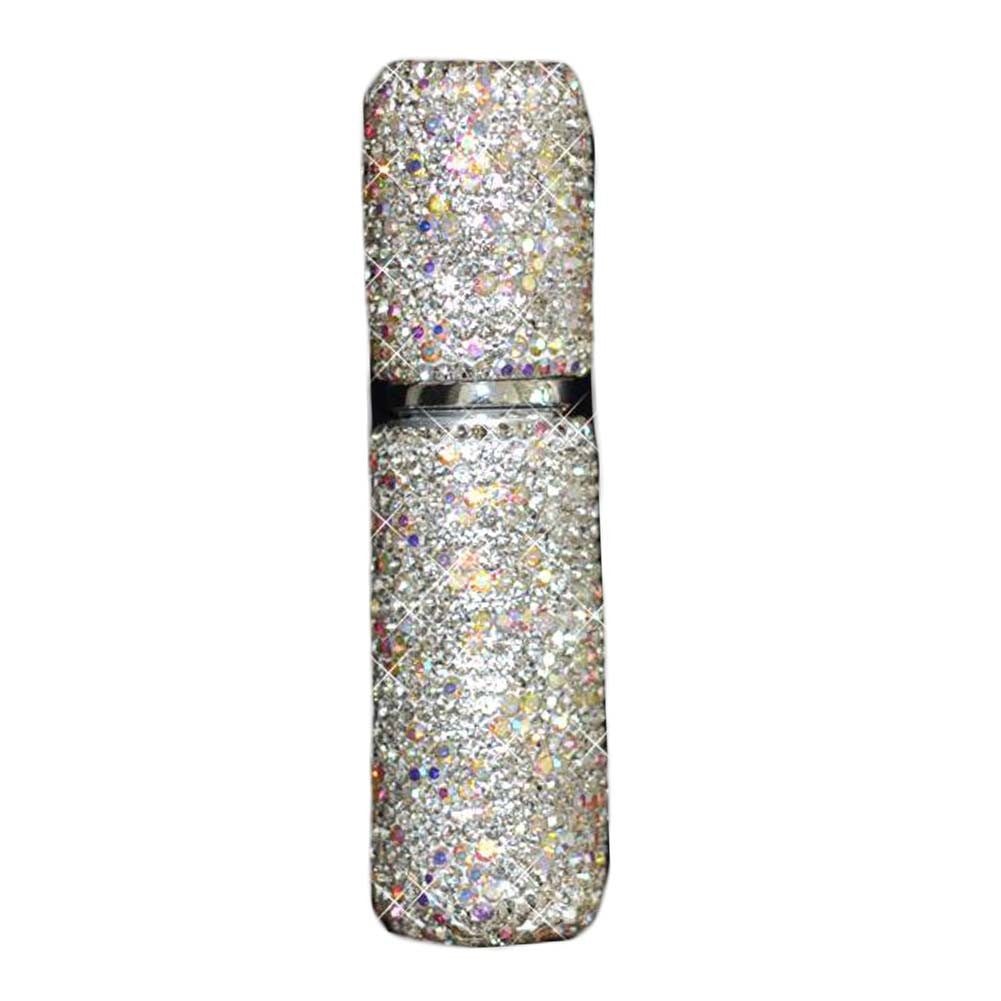 10ML Rhinestone Perfume Dispenser Bottle Bling Bling Small Empty Spray Bottle Travel Portable Toner Bottle,White