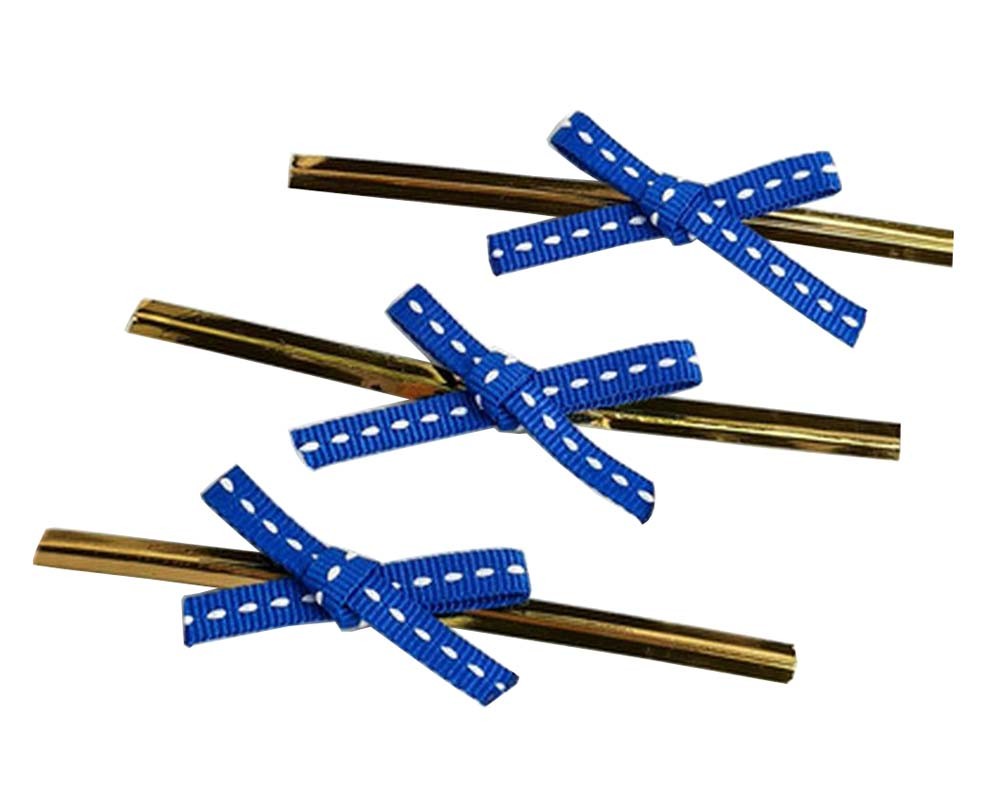 100 Pcs Cute Bow Twist Ties for Sealing Lollipop Candy Cookie Bakery Bag #02