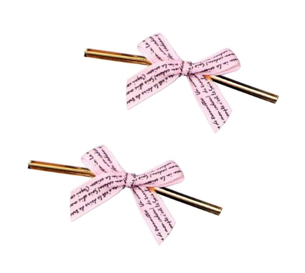 100 Pcs Cute Bow Twist Ties for Sealing Lollipop Candy Cookie Bakery Bag #23