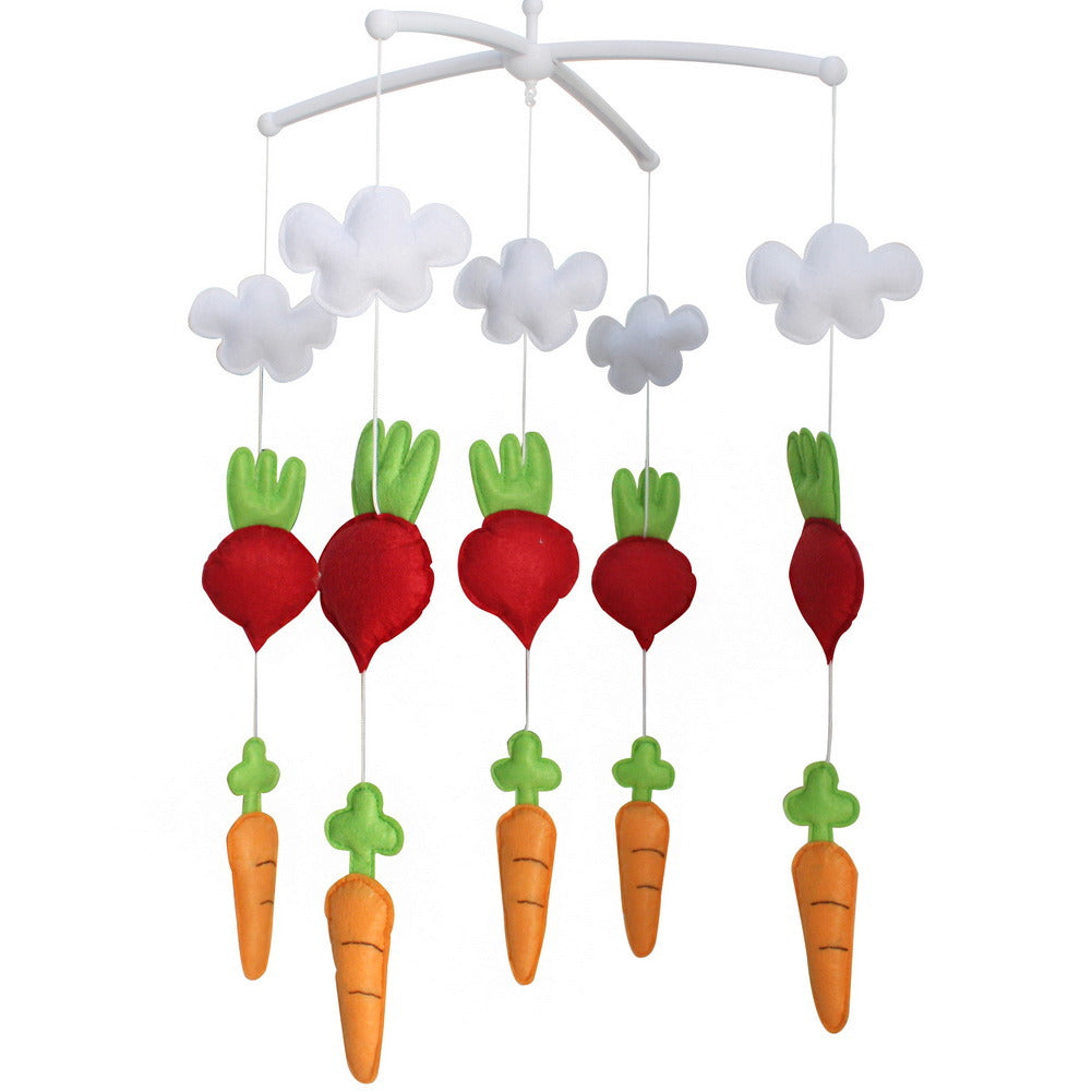 [Radish & Carrot] Unisex Baby Bedding Crib Musical Mobile