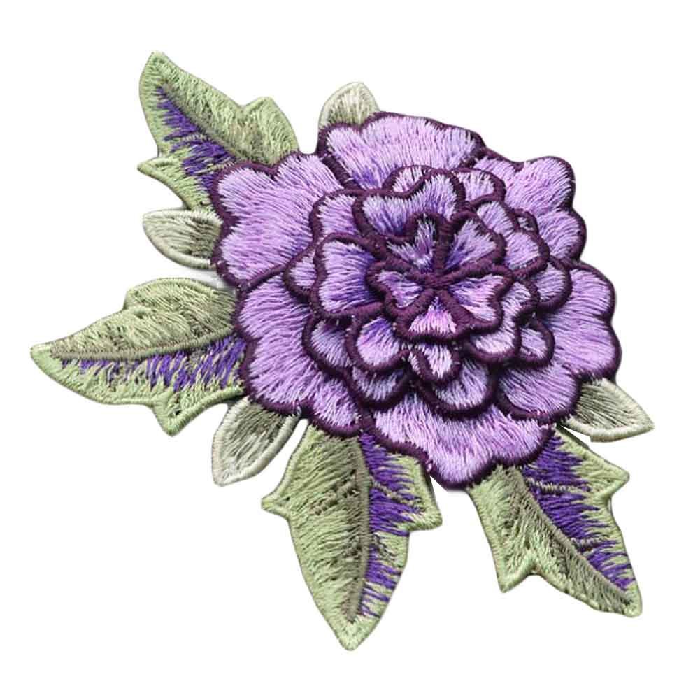 3 Pcs Cloth Sew on Patches Embroidery Applique Applique Patches 3D Flower Purple