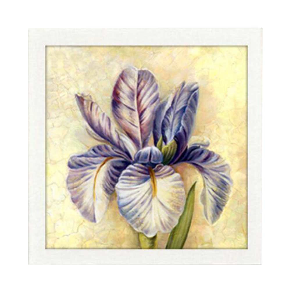 Beautiful Iris DIY Cross Stitch Stamped Kits Pre-Printed 11CT Embroidery Kits Wall Decor, 18x18 inch