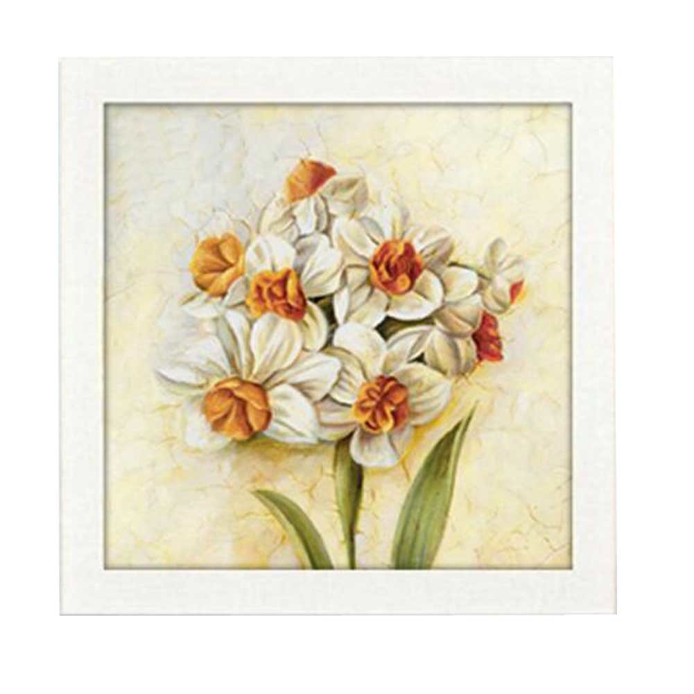 Beautiful Daffodil DIY Cross Stitch Stamped Kits Pre-Printed 11CT Embroidery Kits Wall Decor, 18x18 inch