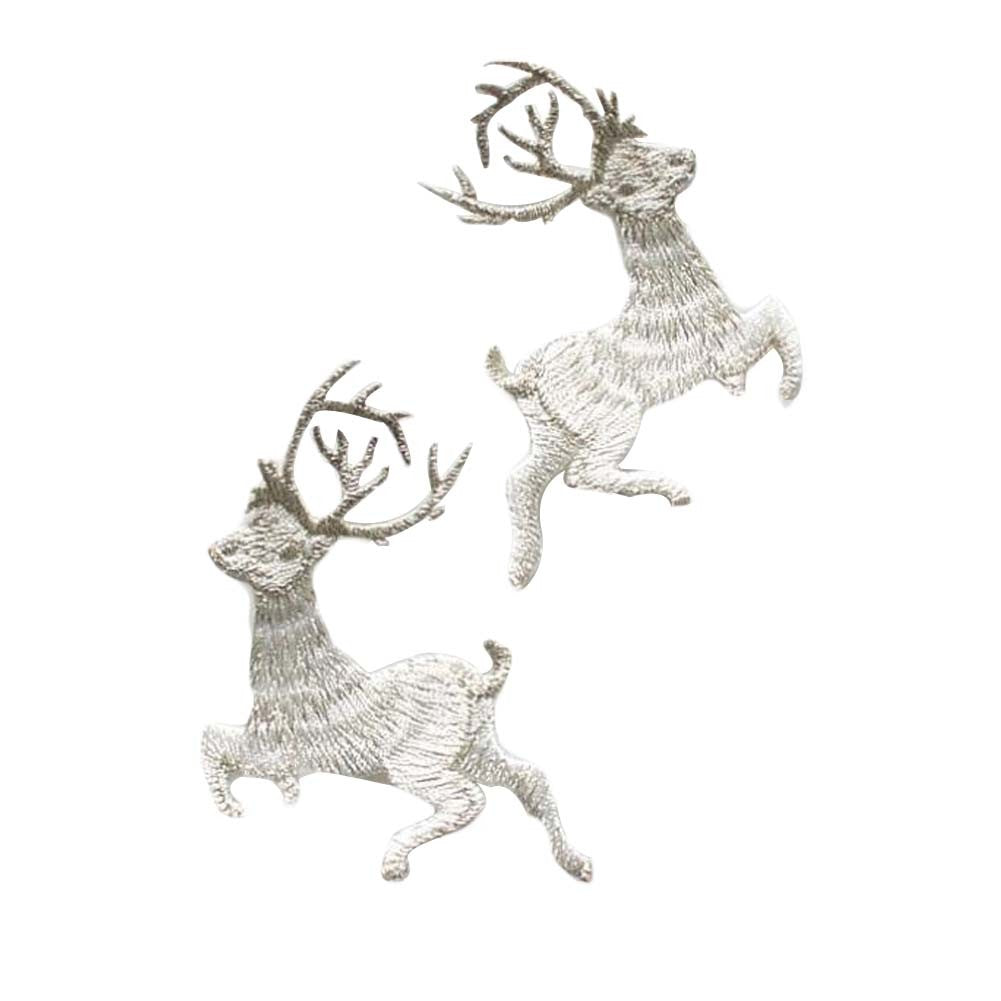 5 Pairs Cute Deer Applique Patches Iron on Applique Sewing Patches Embroidery Appliques