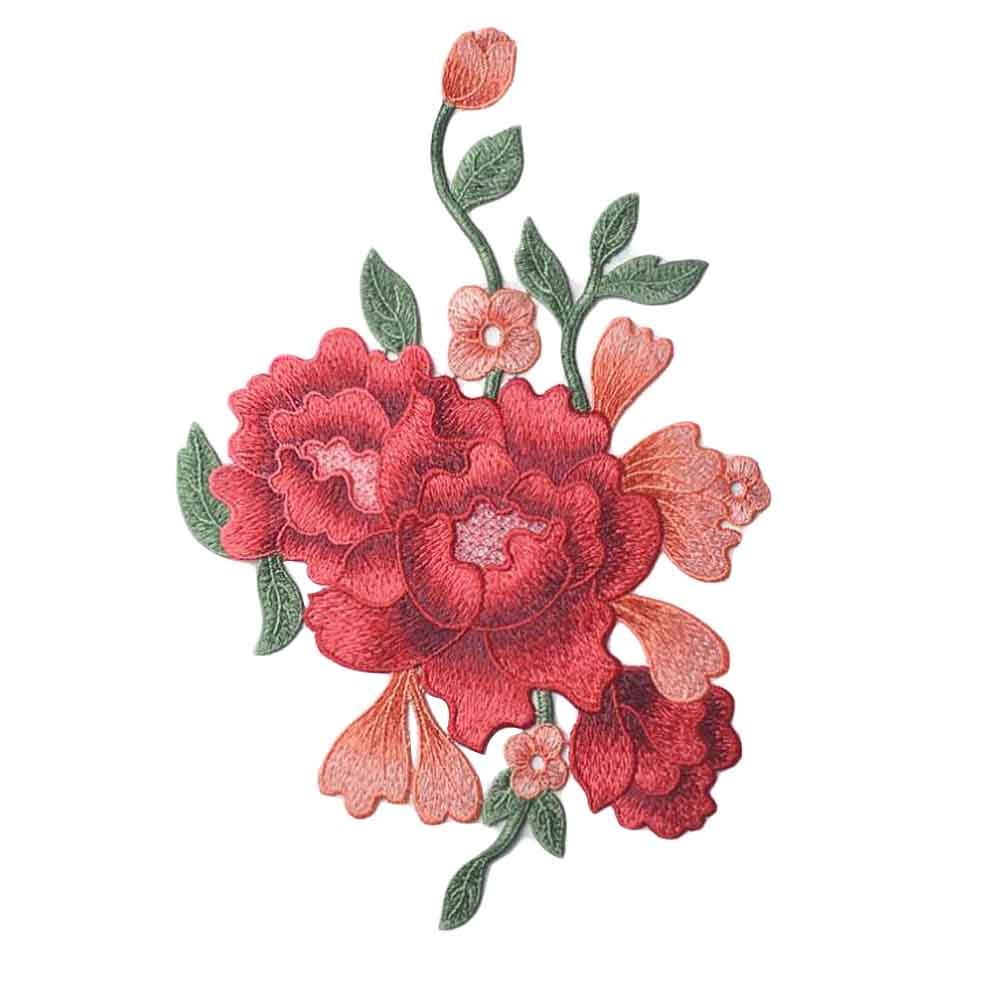 Peony Applique Patches Cloth Appliques Embroidery Applique DIY Sew on Patches