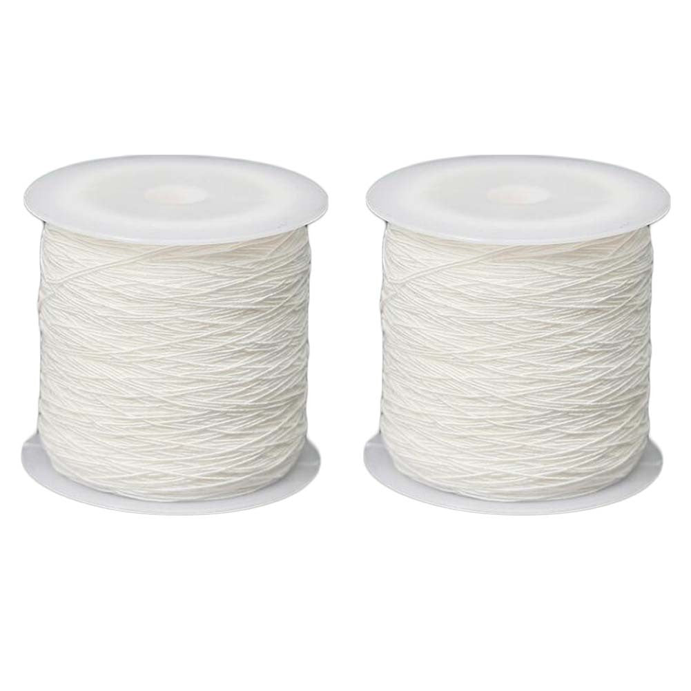 2 Pcs 0.3mm Sewing Machine Thread Elastic Thread Sewing Thread, White