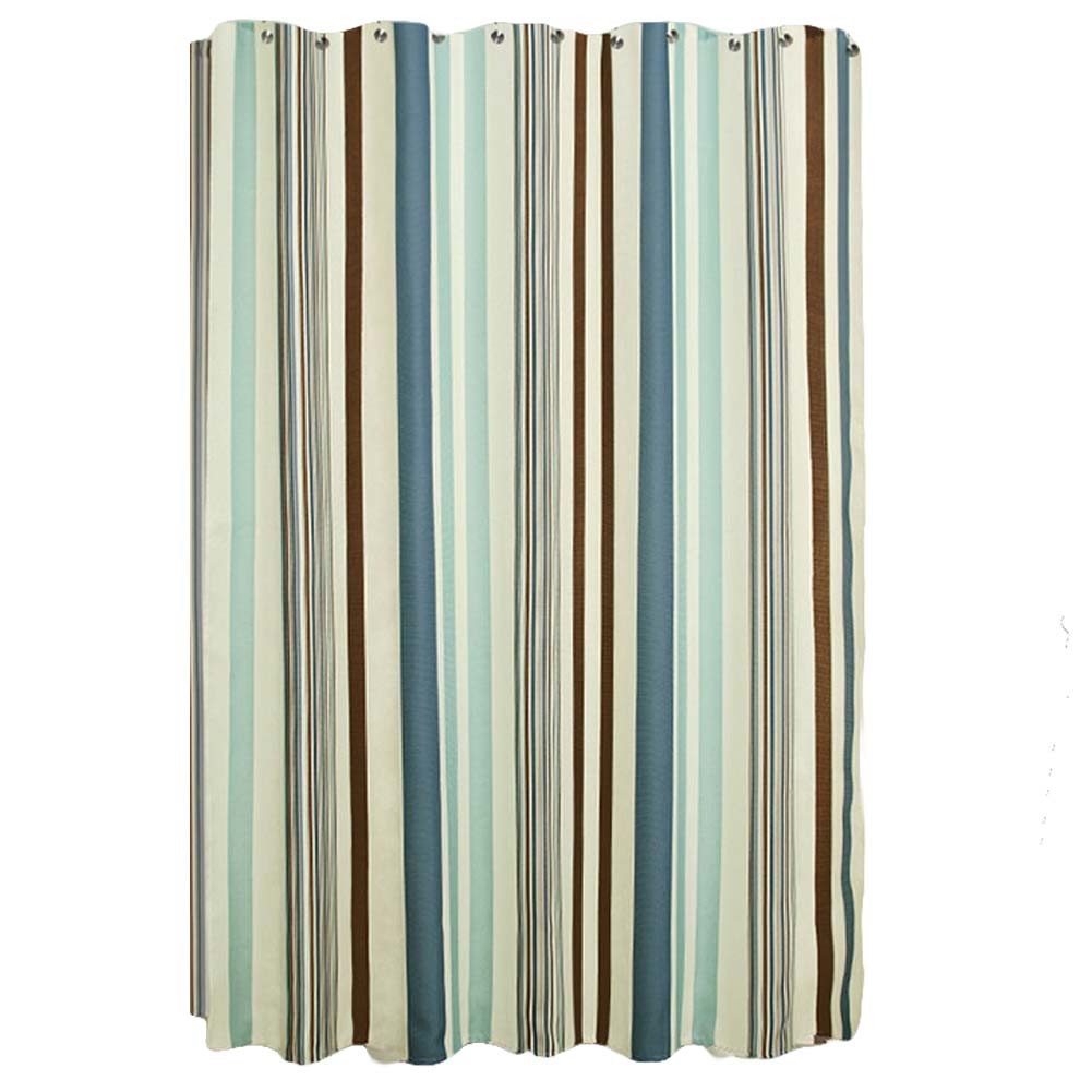 Thick Polyester Shower Curtain Stripe Pattern Shower Curtains, 150x180 cm