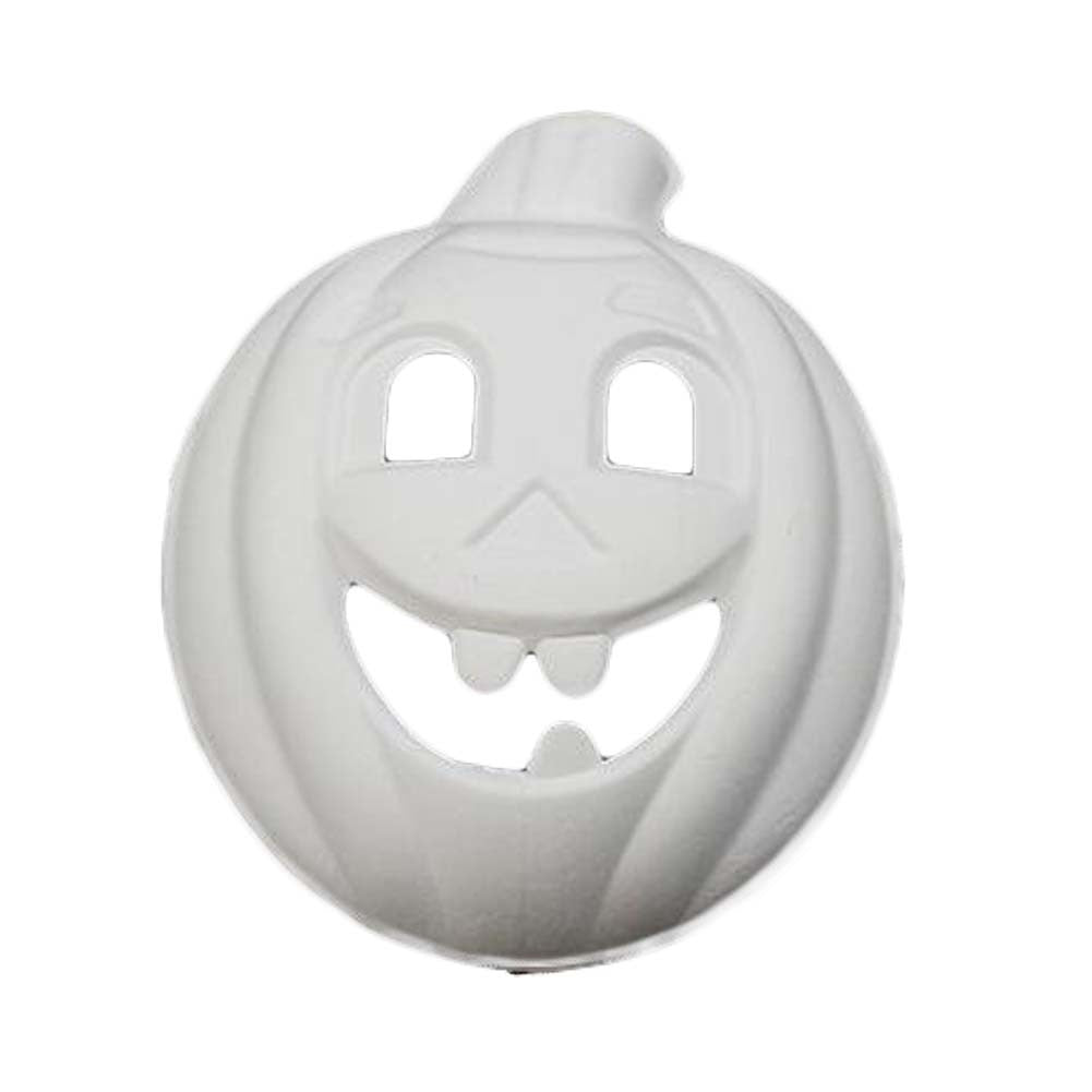 10-Packs White Blank Painting Eye Mask DIY Paper Mask for Halloween Costumes, Pumpkin
