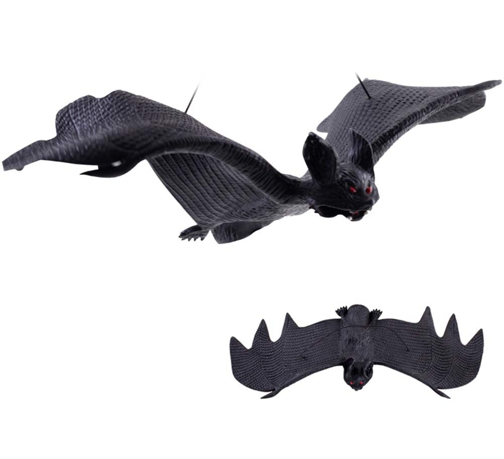 3 Pcs Artificial Simulated Bat Toy Halloween Trick Scary Party Supplies Décor