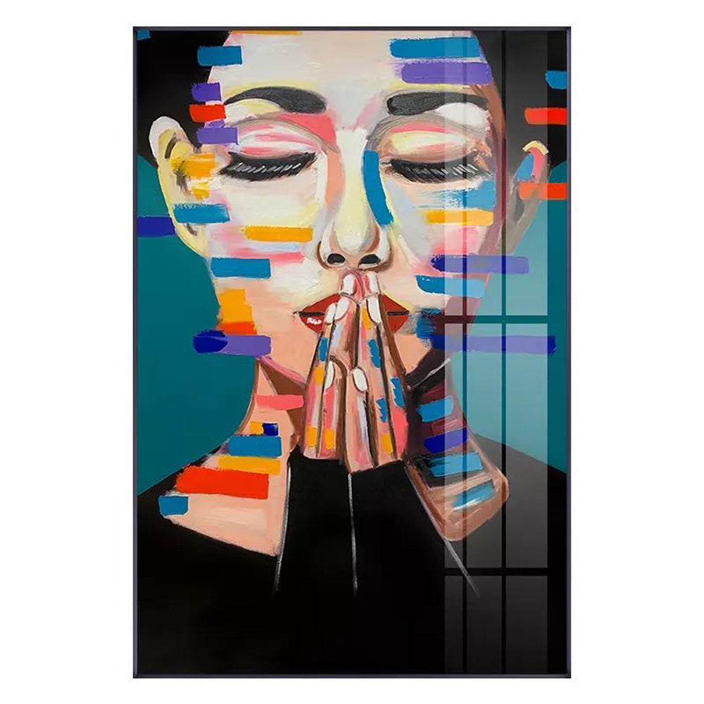 Professional 100%Hand Painted Oil Painting Artist Directly Supply High Quality Hand Painted Praying Woman On Canvas Wall Pictures