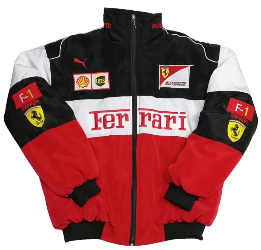 Men Racing Jacket With Red Black Embridery,jacket Suit F1 Team Racing Cool Jacket