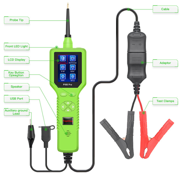 Vehicle circuit detector circuit analysis intelligent diagnostic instrument multimeter tester