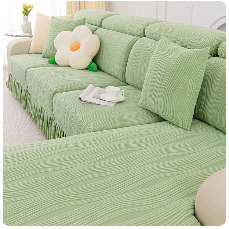 Jacquard velvet single person sofa cover, all inclusive universal cover, all season universal sofa hat, cat proof scratching cushion, backrest cover