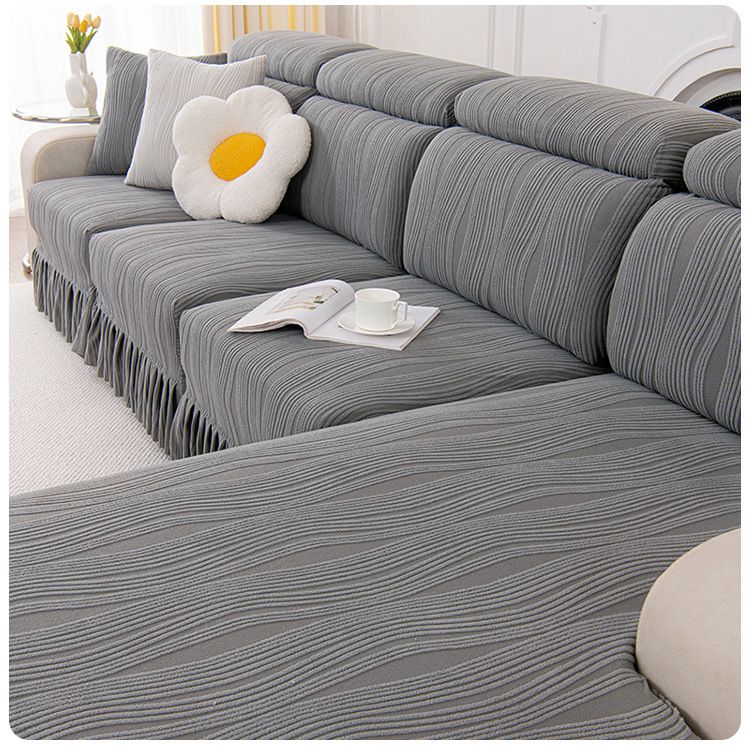 Jacquard velvet single person sofa cover, all inclusive universal cover, all season universal sofa hat, cat proof scratching cushion, backrest cover