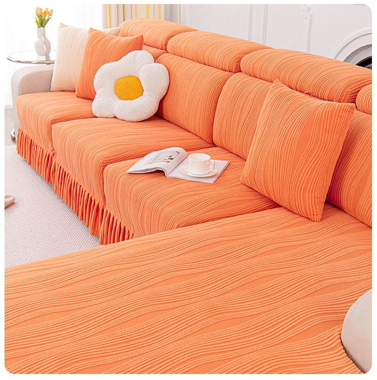 Jacquard velvet single person sofa cover, all inclusive universal cover, all season universal sofa hat, cat proof scratching cushion, backrest cover