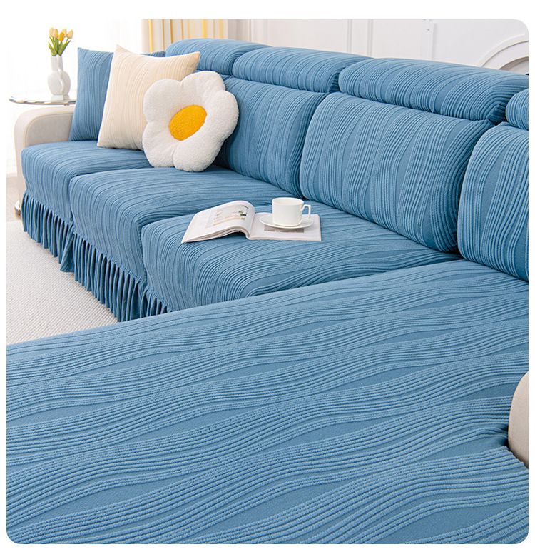 Jacquard velvet single person sofa cover, all inclusive universal cover, all season universal sofa hat, cat proof scratching cushion, backrest cover