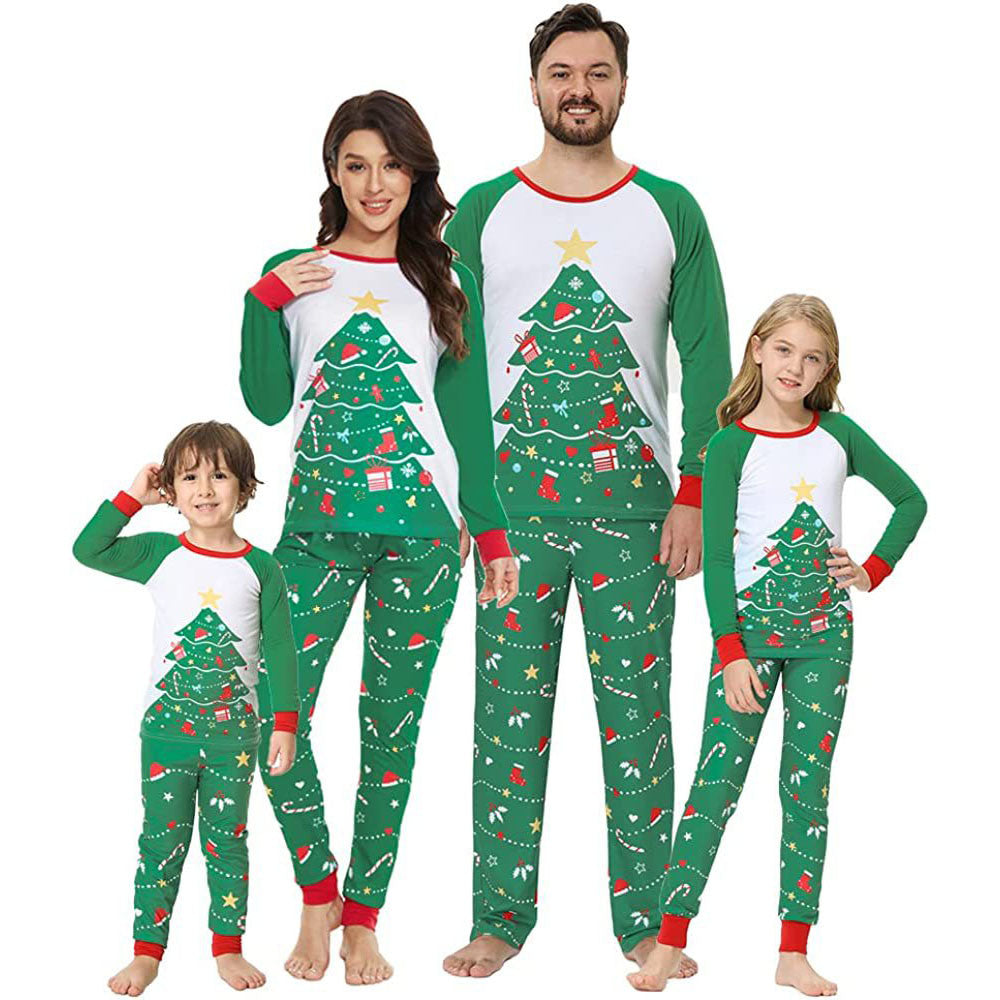 Family Matching Christmas Pajamas Set Holiday Santa Claus Sleepwear