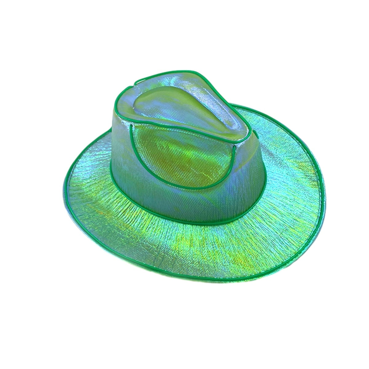 Light Up Holographic Space Cowboy Cowgirl Hat