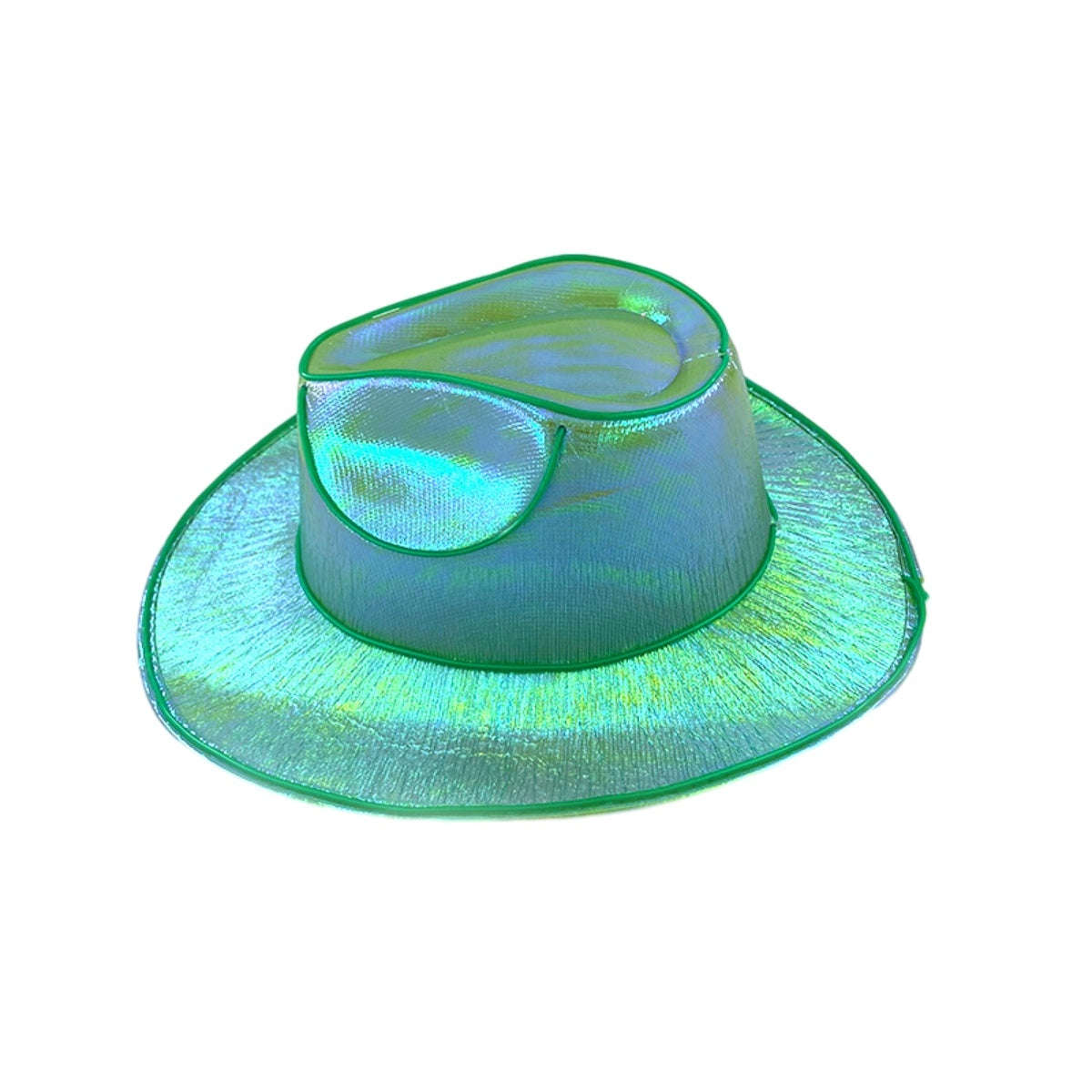 Light Up Holographic Space Cowboy Cowgirl Hat