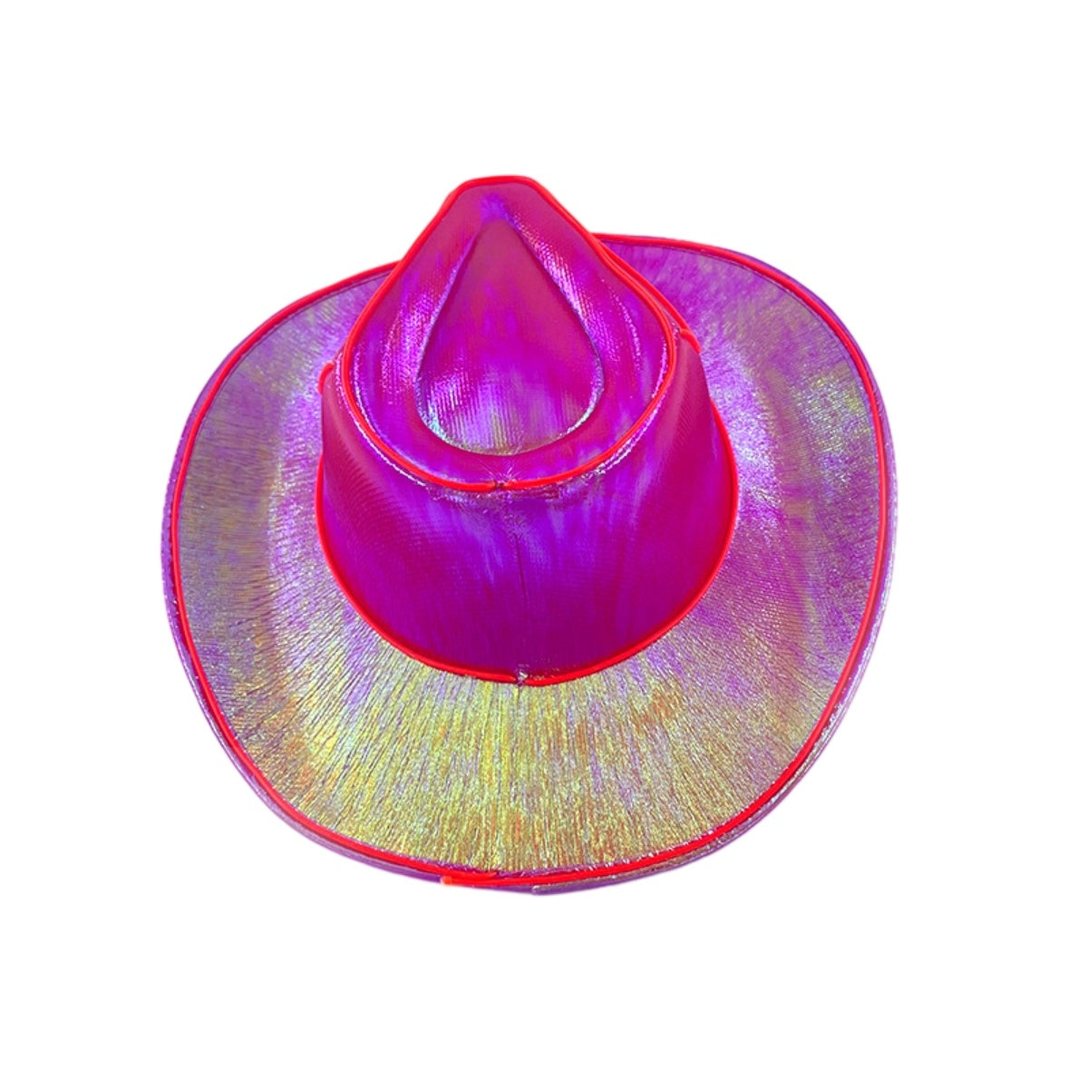 Light Up Holographic Space Cowboy Cowgirl Hat