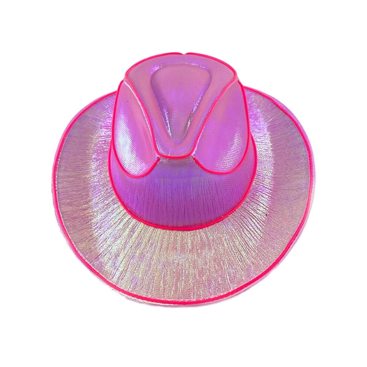 Light Up Holographic Space Cowboy Cowgirl Hat