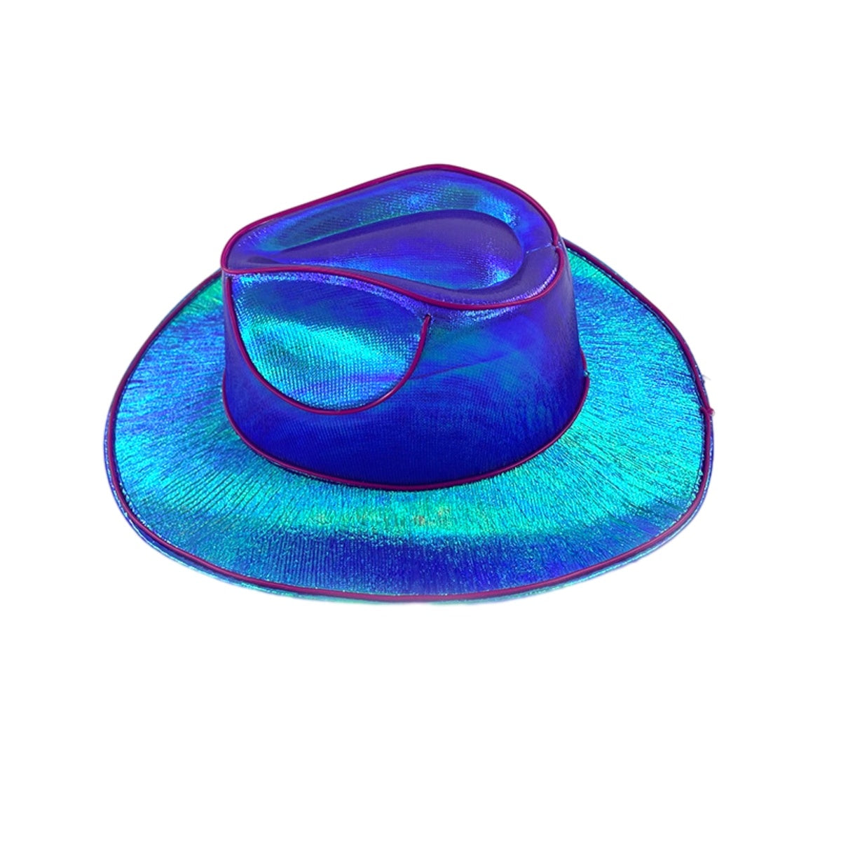 Light Up Holographic Space Cowboy Cowgirl Hat