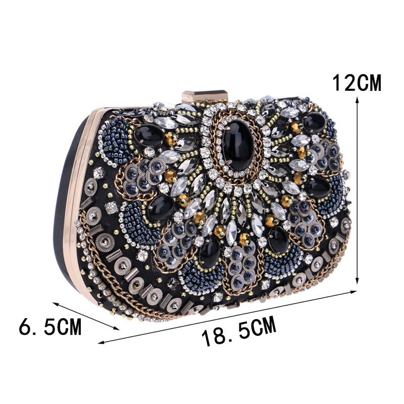 Embroidery Evening Bag Ladies Banquet Clutch Celebrity Dress with Evening Bag