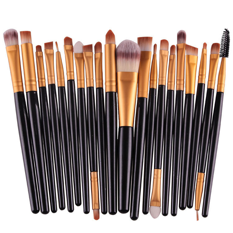 20Pcs Makeup Brushes Set Professional Plastic Handle Soft Synthetic Hair Powder Foundation Eyeshadow Make Up Brushes Cosmetics