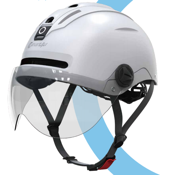 Light electric motorcycle Bluetooth helmet. (Smart city commuter lighting helmet)