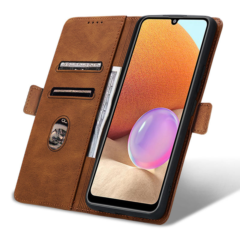 Case for Samsung Galaxy A32 4G Phone Case Soft TPU Samsung Galaxy A32 4G Phone Case Wallet style leather case(Samsung Galaxy A32 4G-pitao-hei)