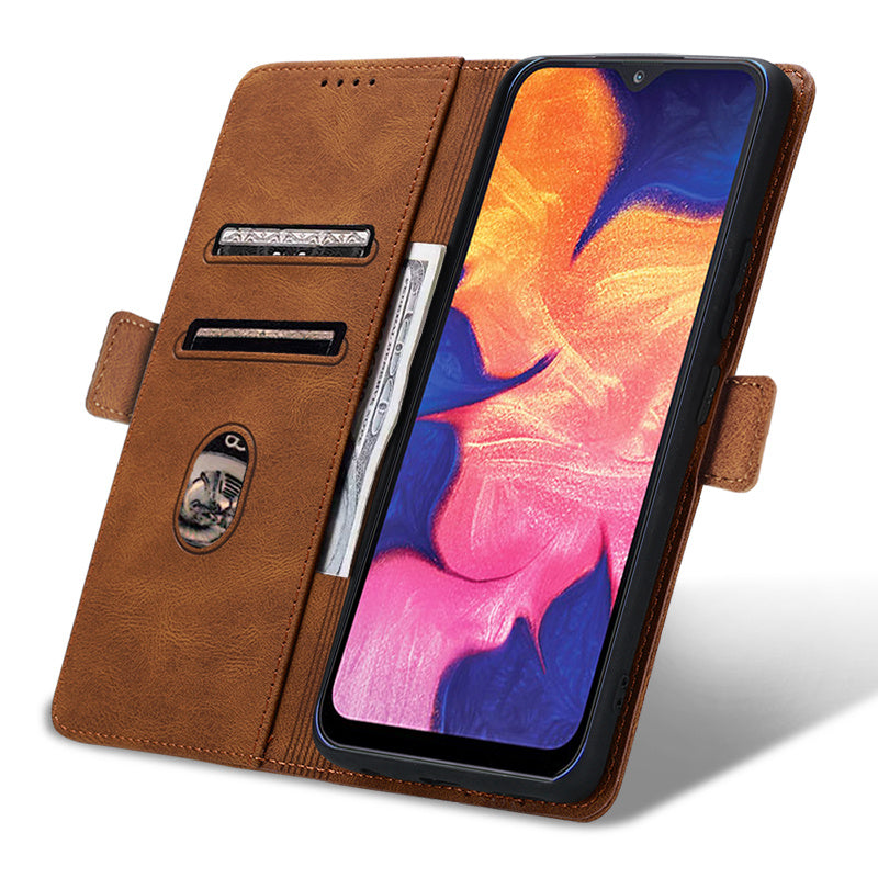 Case for Samsung Galaxy A10 Phone Case Soft TPU Samsung Galaxy A10 Phone Case Wallet style leather case(Samsung Galaxy A10-pitao-hei)