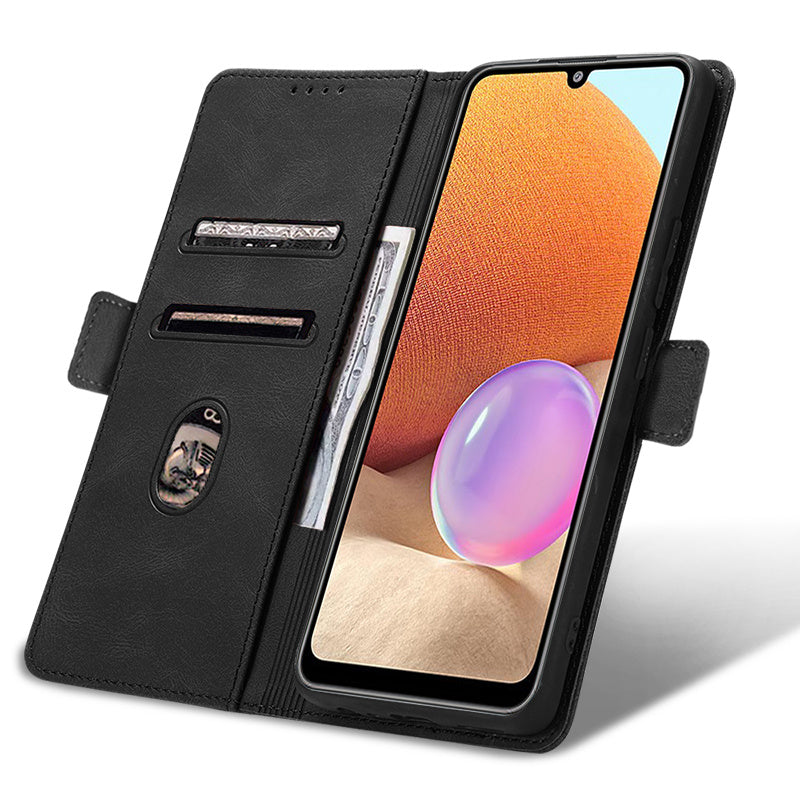 Case for Samsung Galaxy A32 4G Phone Case Soft TPU Samsung Galaxy A32 4G Phone Case Wallet style leather case(Samsung Galaxy A32 4G-pitao-hei)